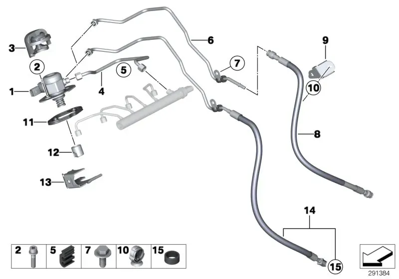 High pressure fuel pump diagram