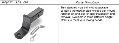 სქემა «Hitch pkg / ball mount»