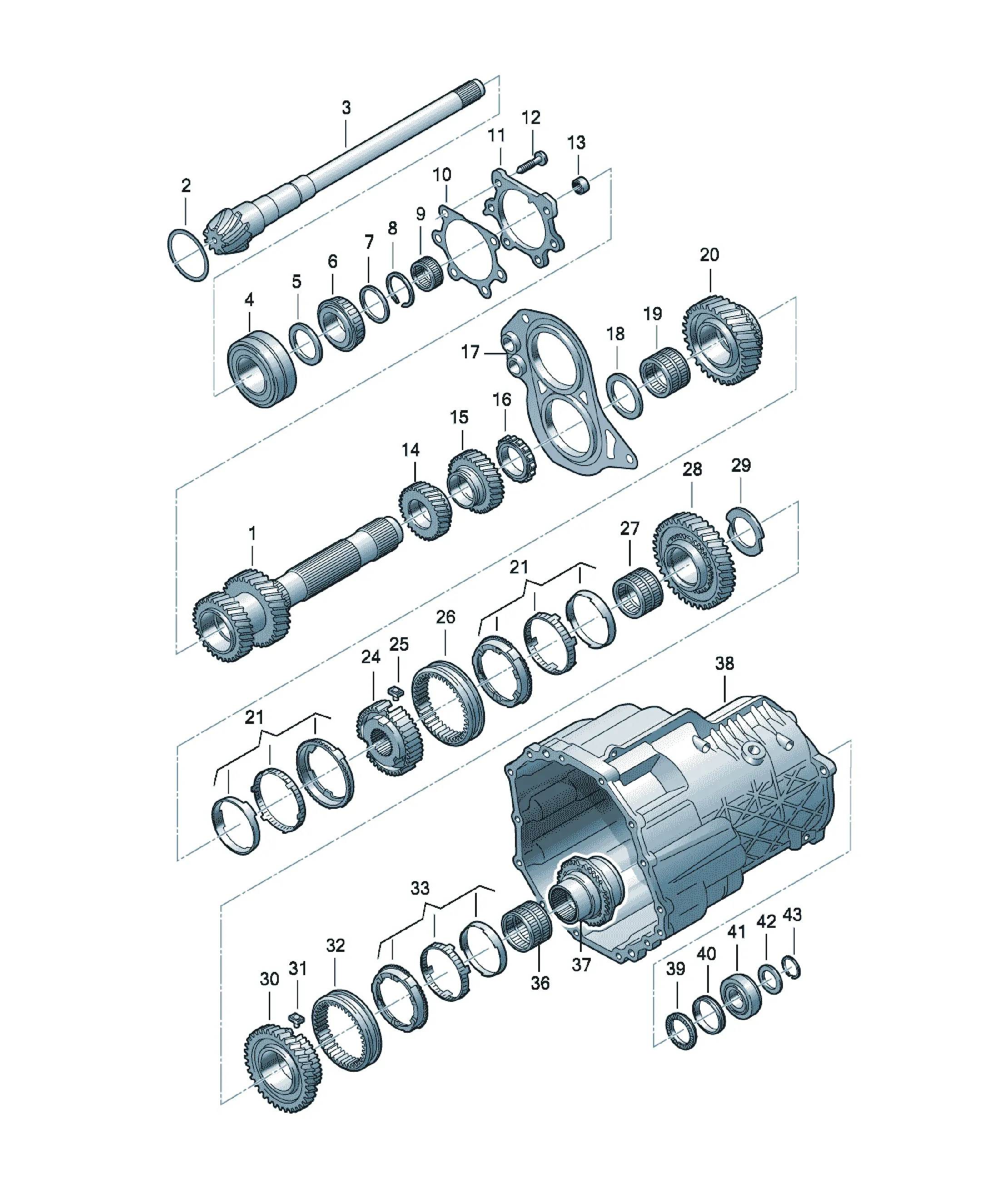 Transmission output shaft diagram