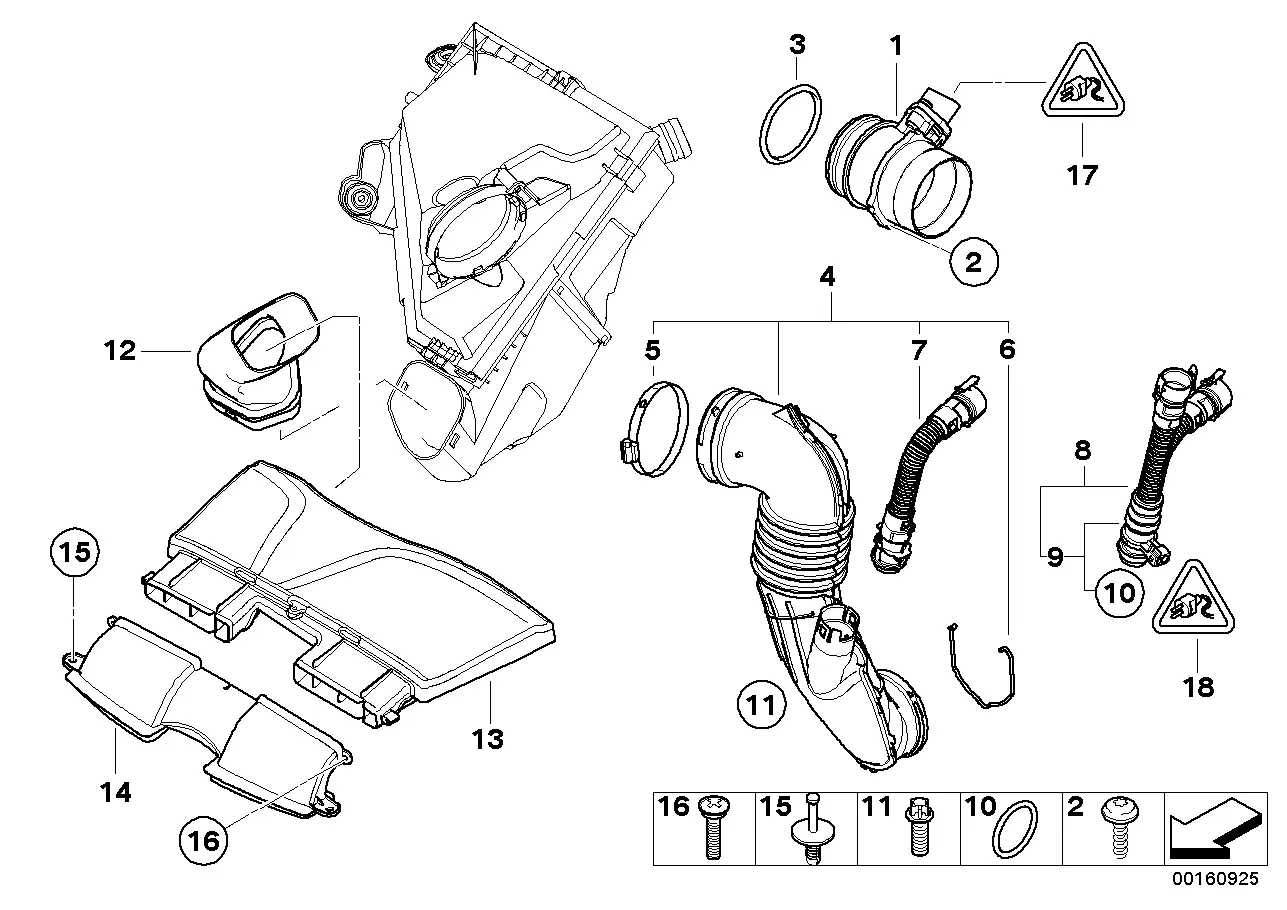 Air intake system diagram