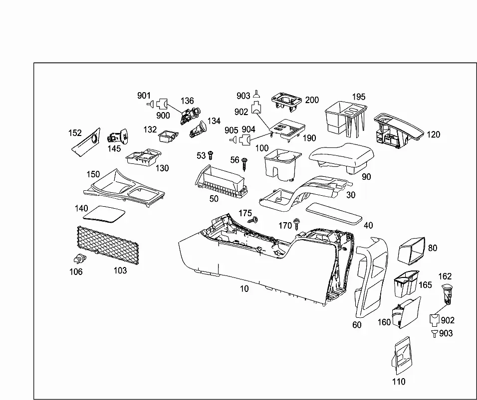 Center console diagram