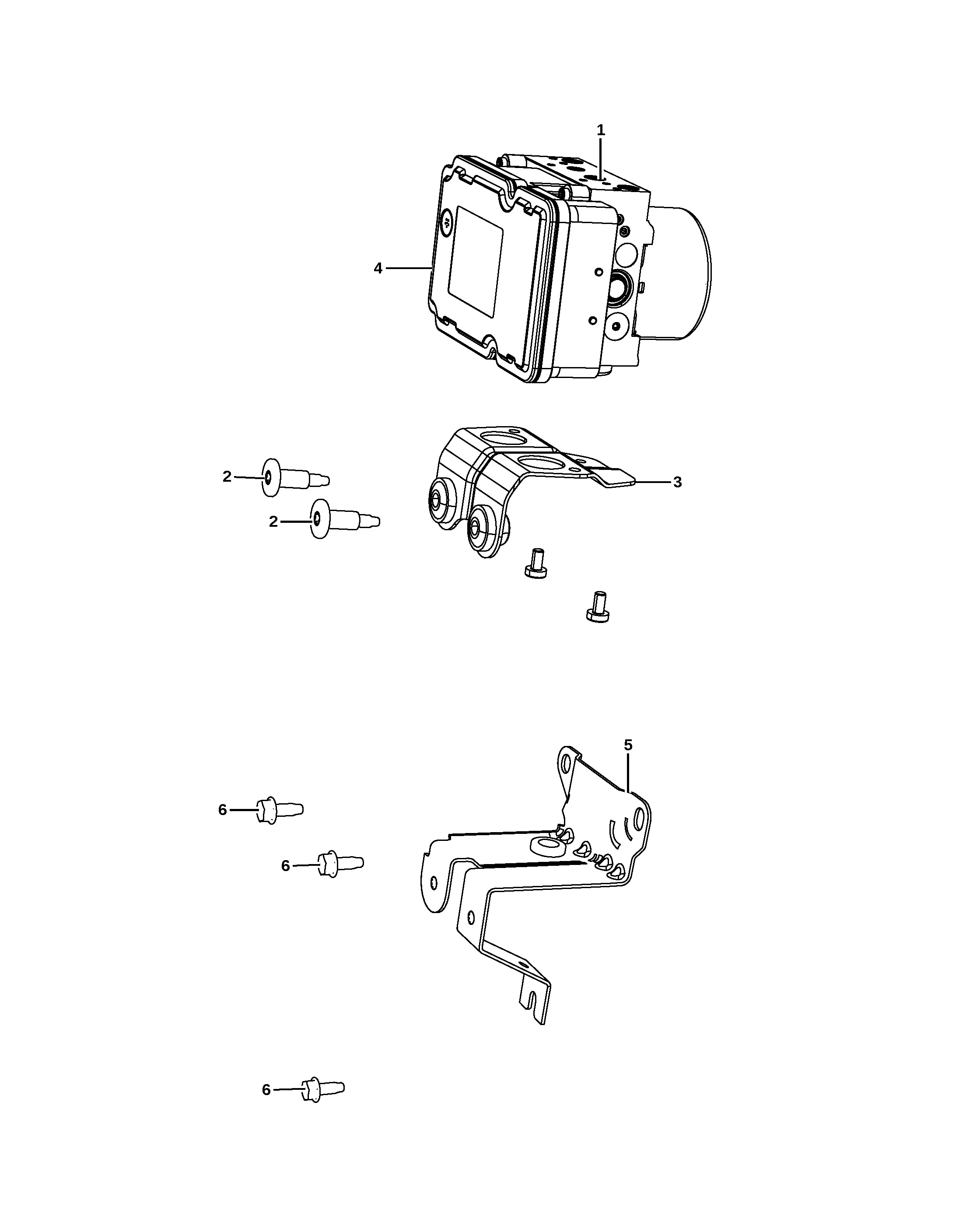 ABS control unit diagram