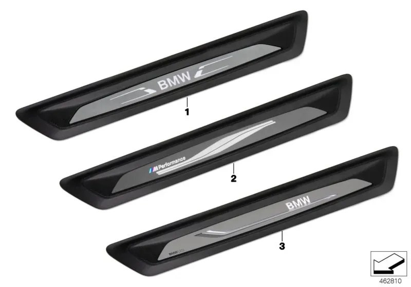 Illuminated door sill strip diagram