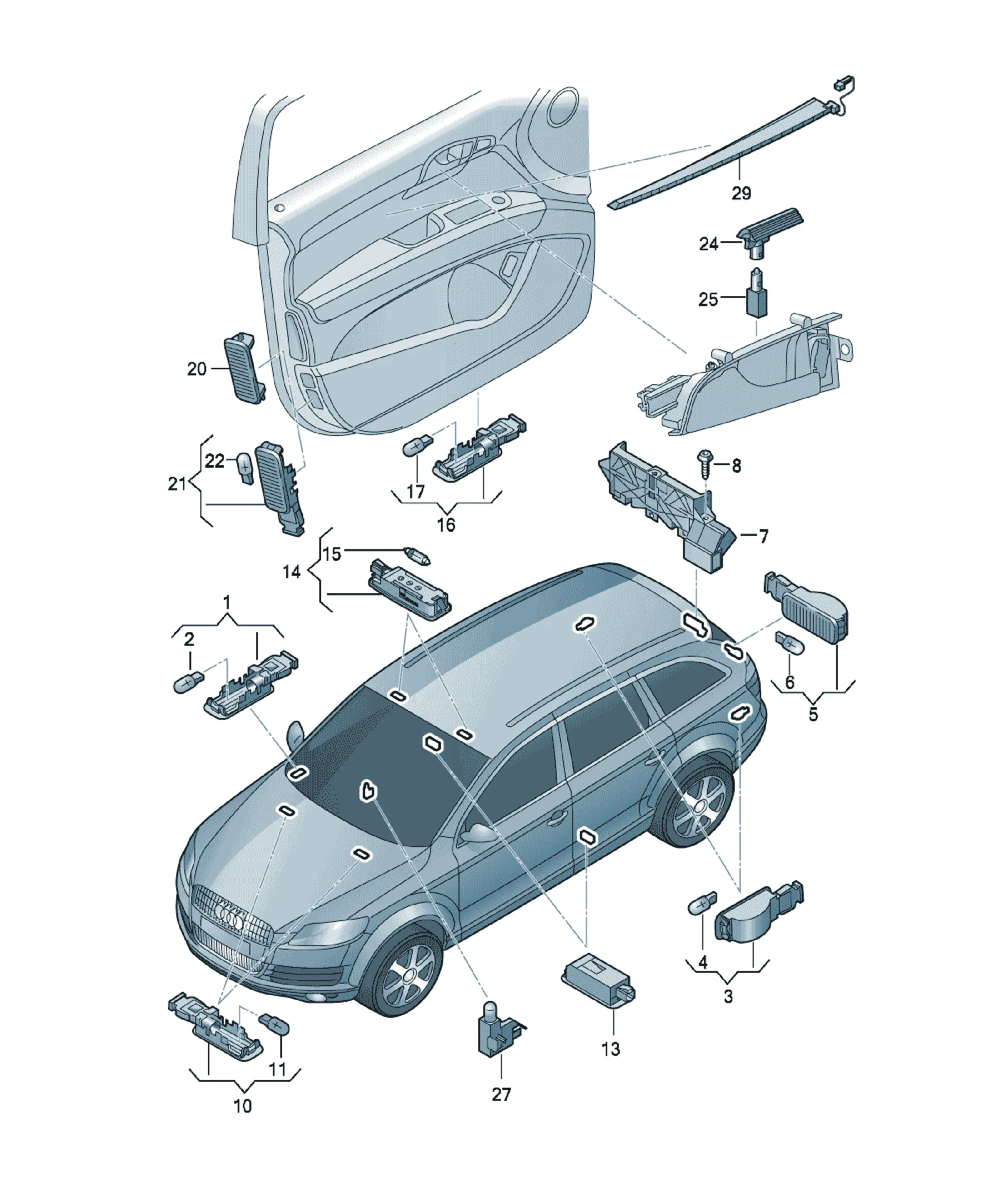 Interior lighting diagram