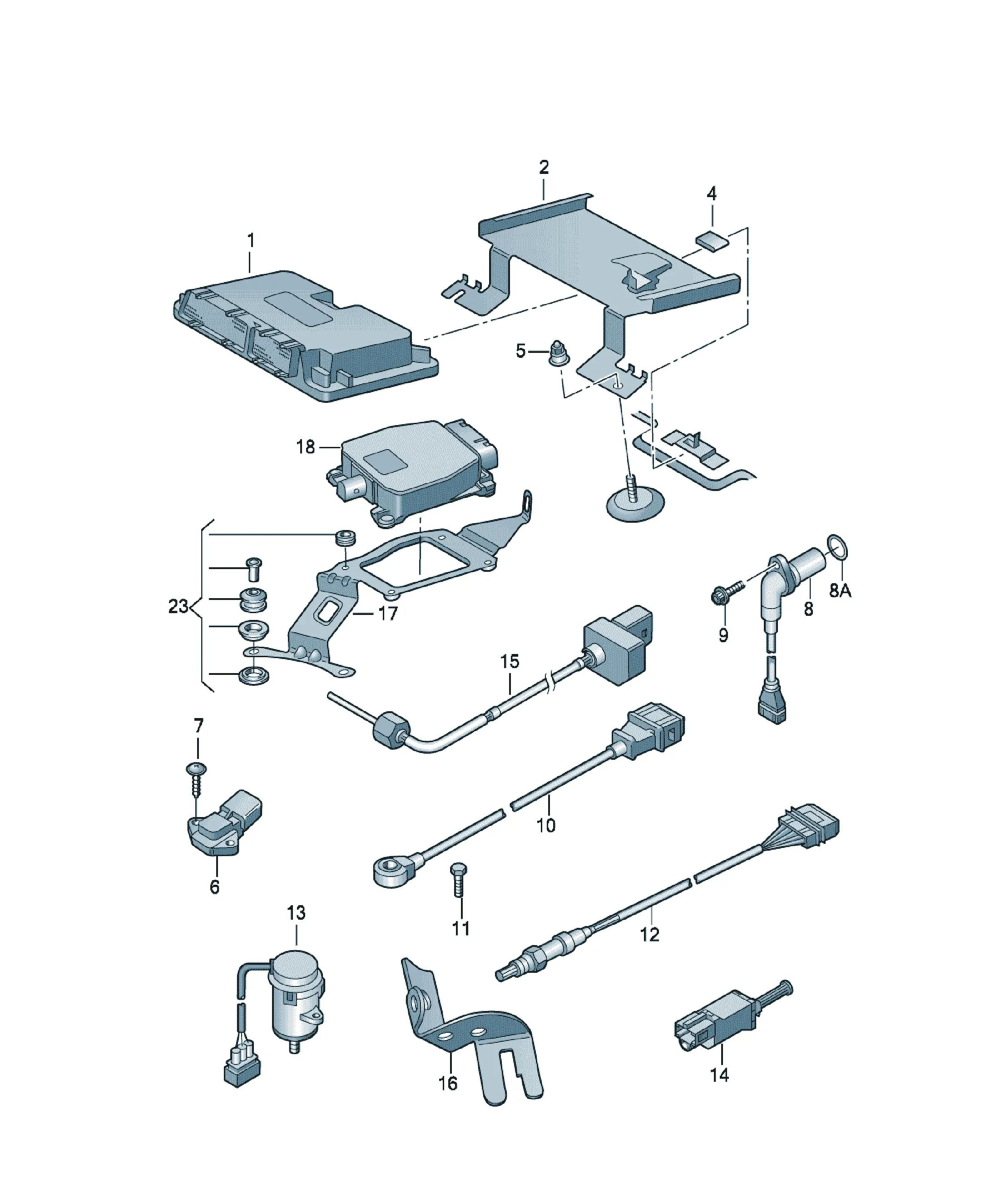 Engine sensors diagram