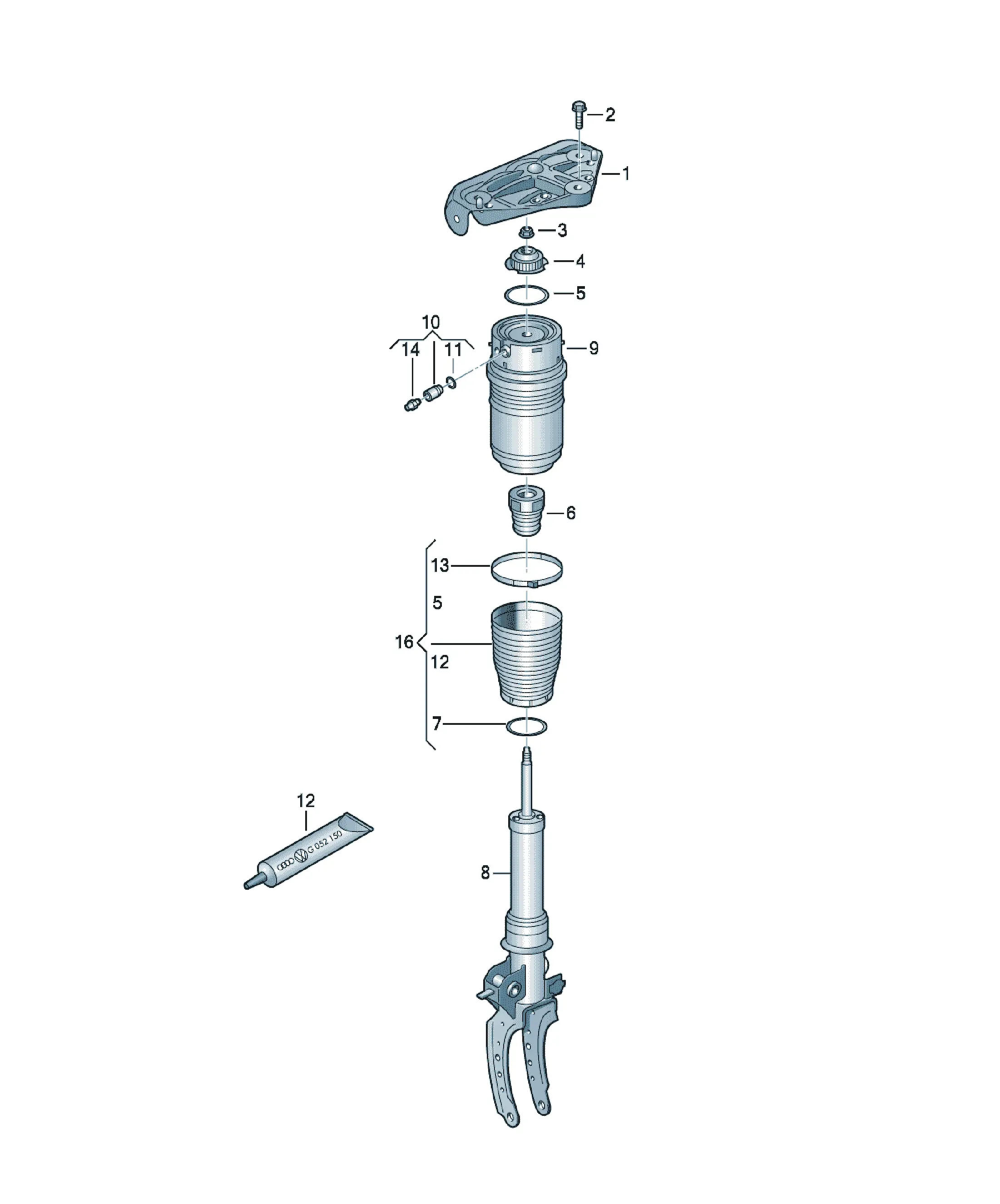 Air suspension diagram