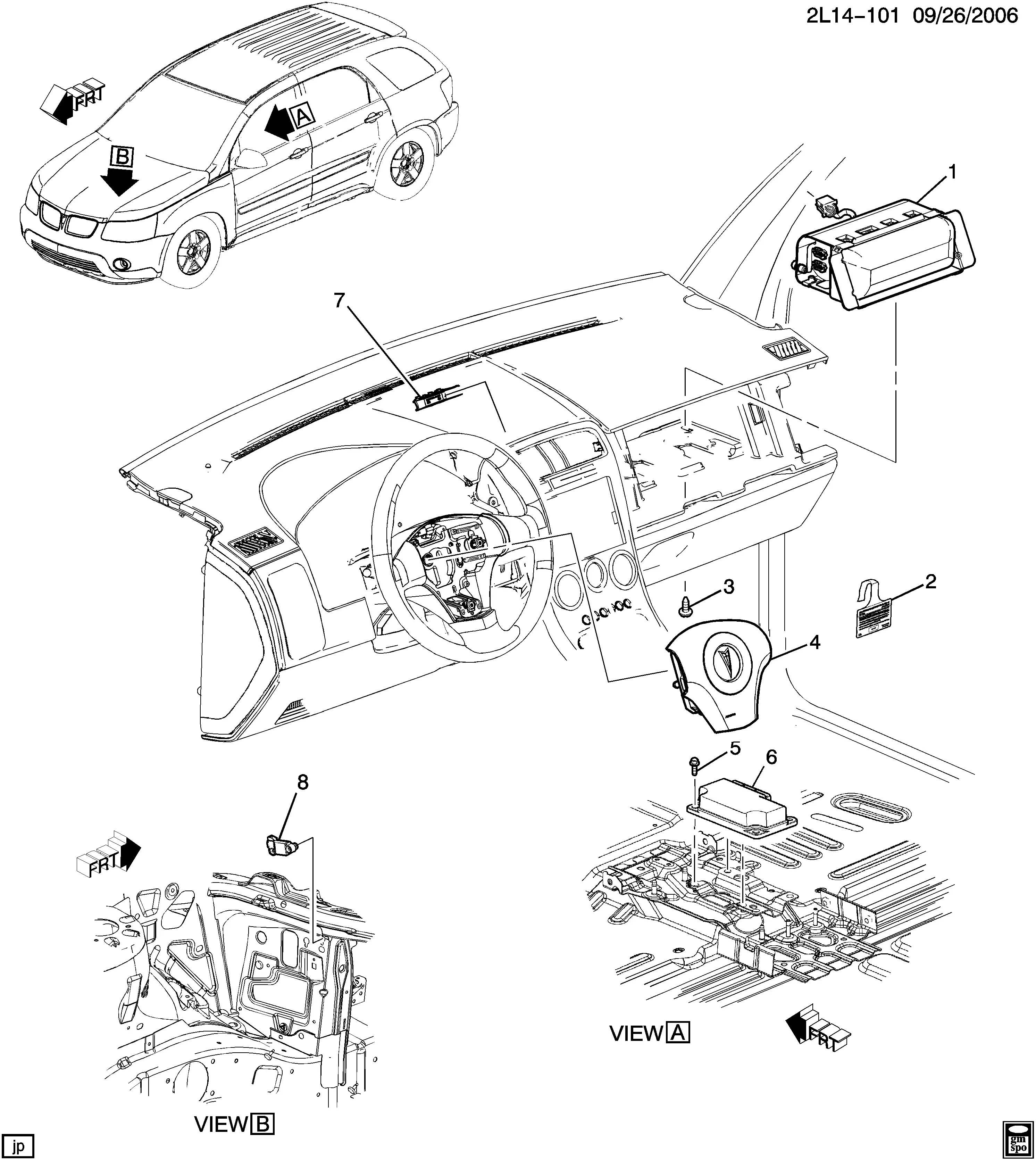 Airbag system diagram