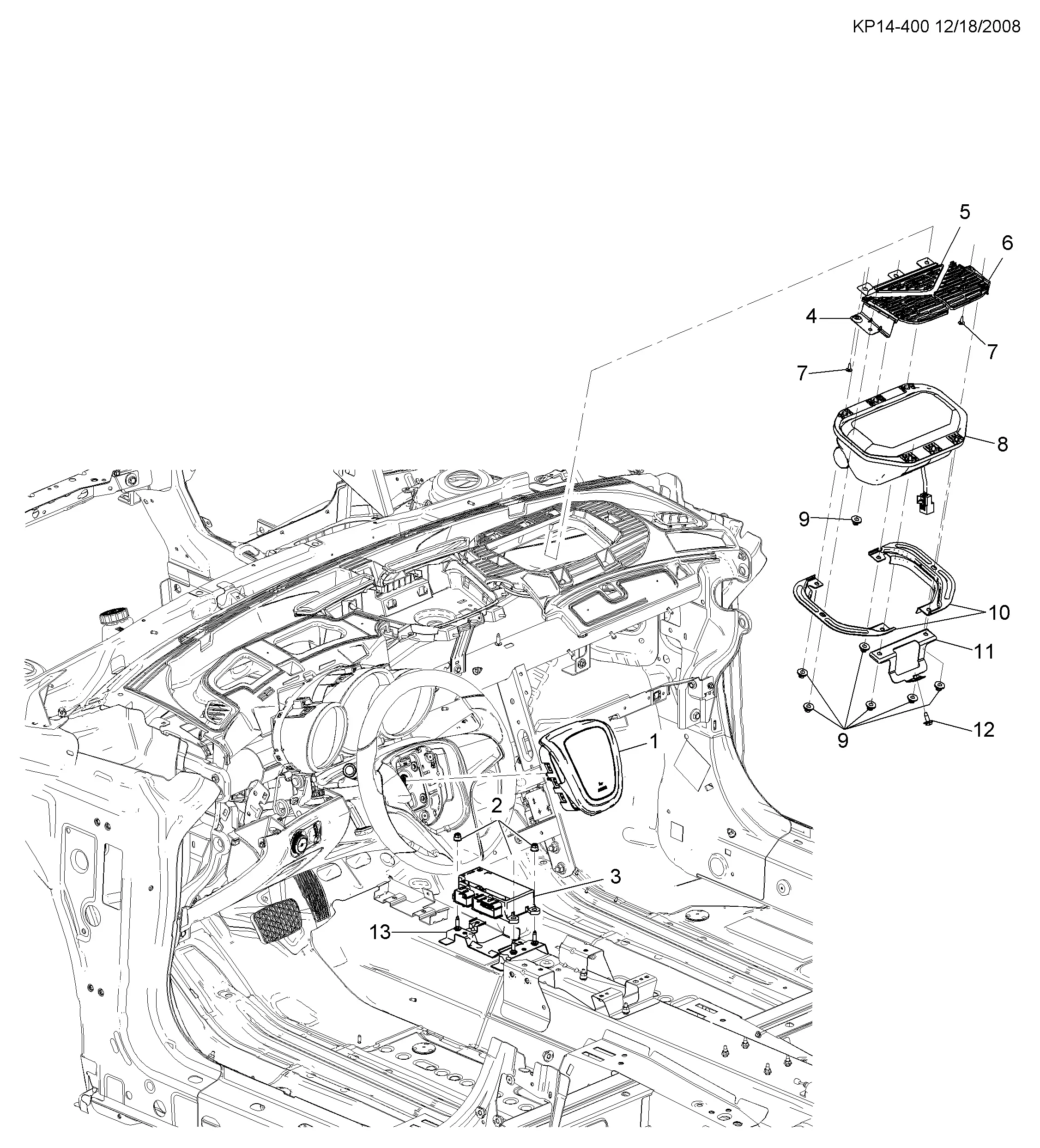 Airbag system diagram