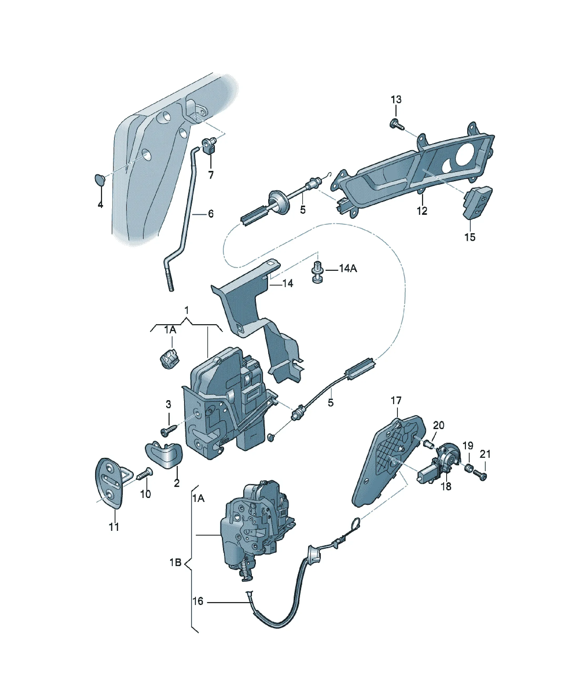 Door lock actuator diagram
