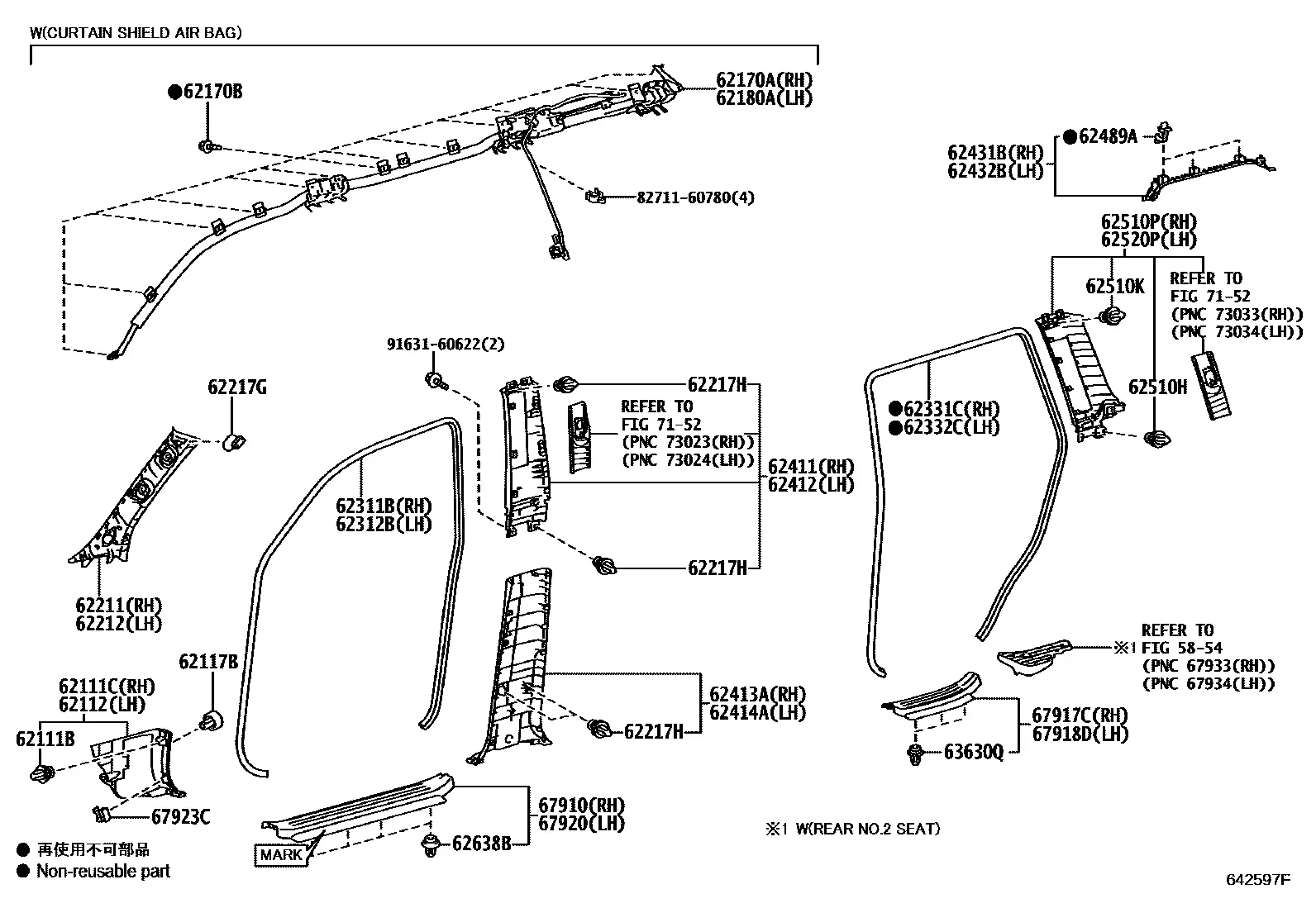 Interior trim diagram