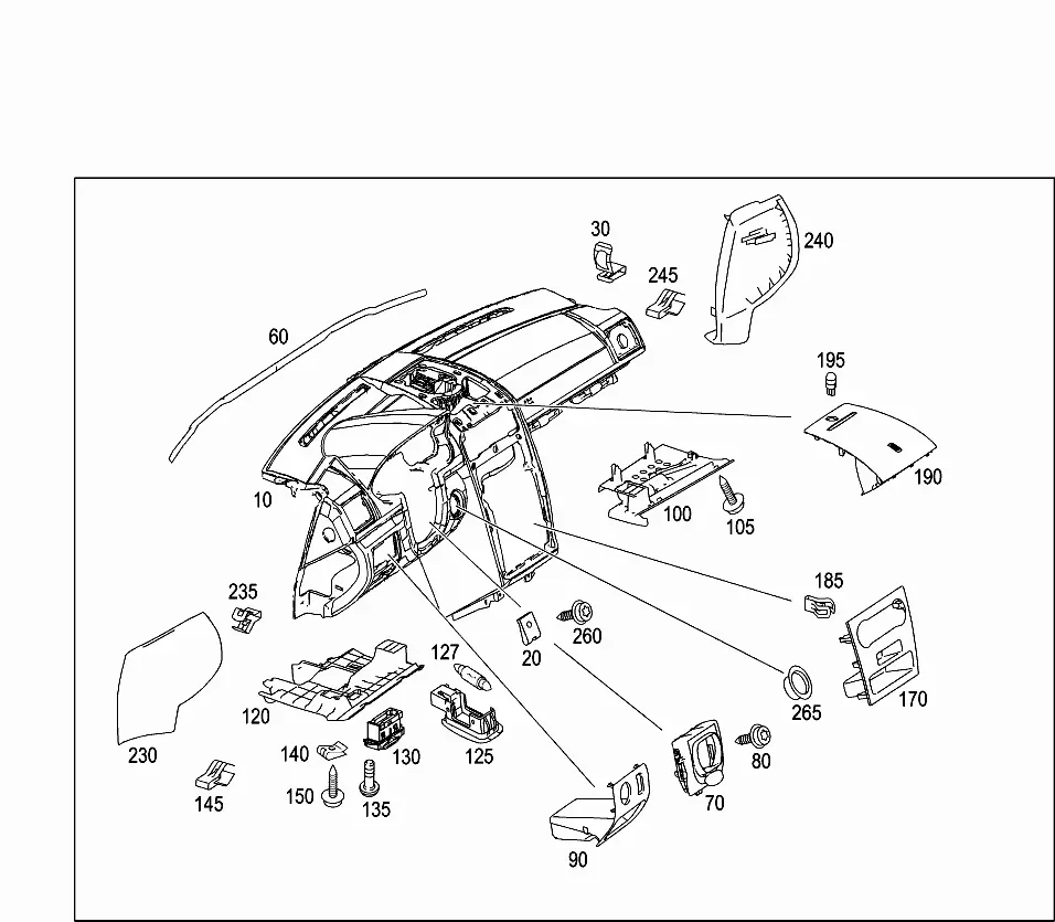 Instrument panel diagram