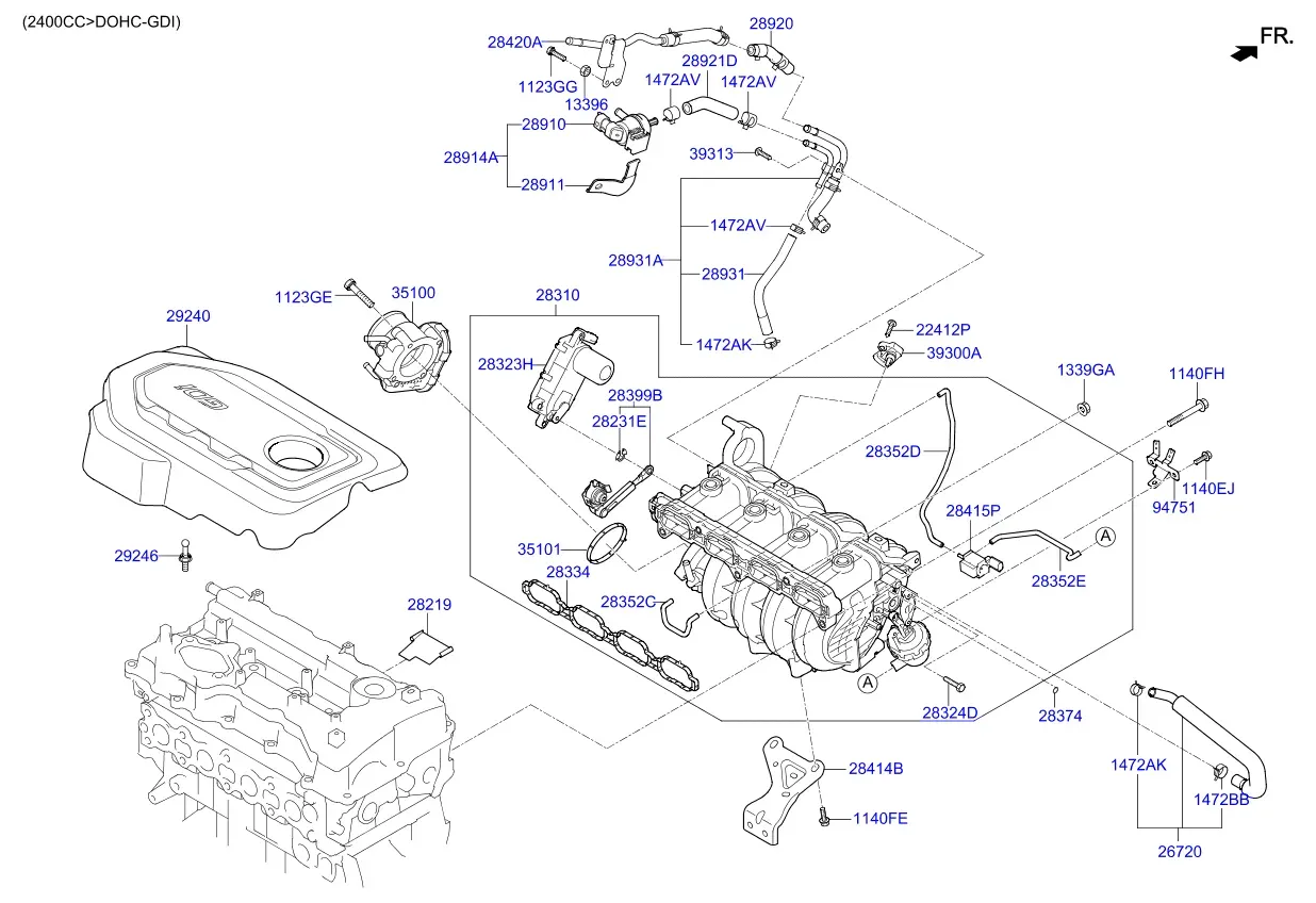 Intake manifold diagram
