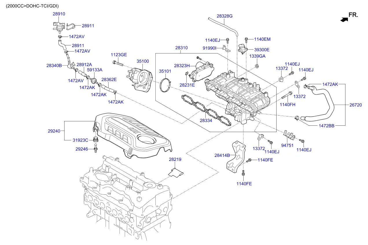 Intake manifold diagram