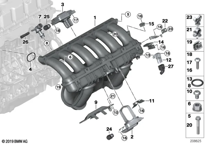 Intake manifold system diagram