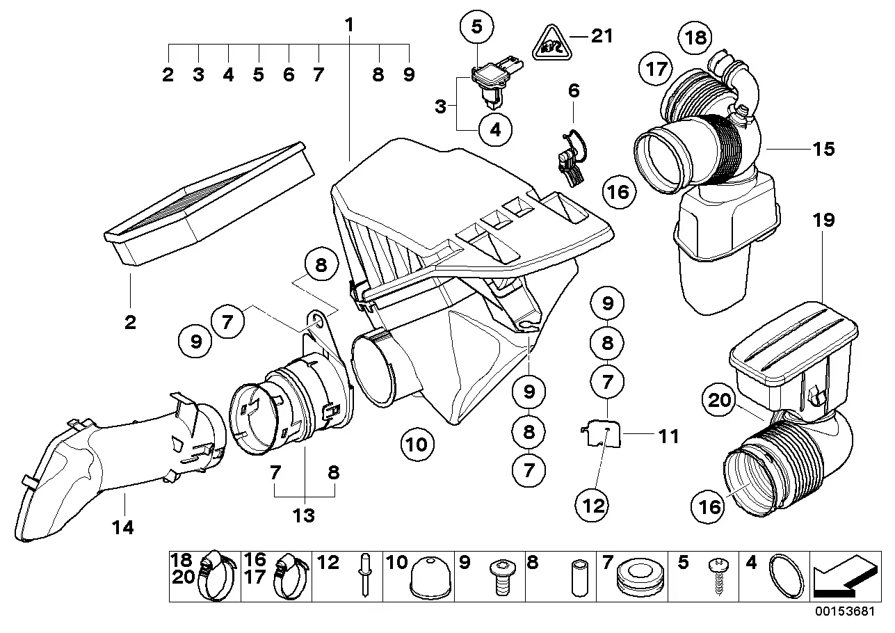 Air intake system diagram