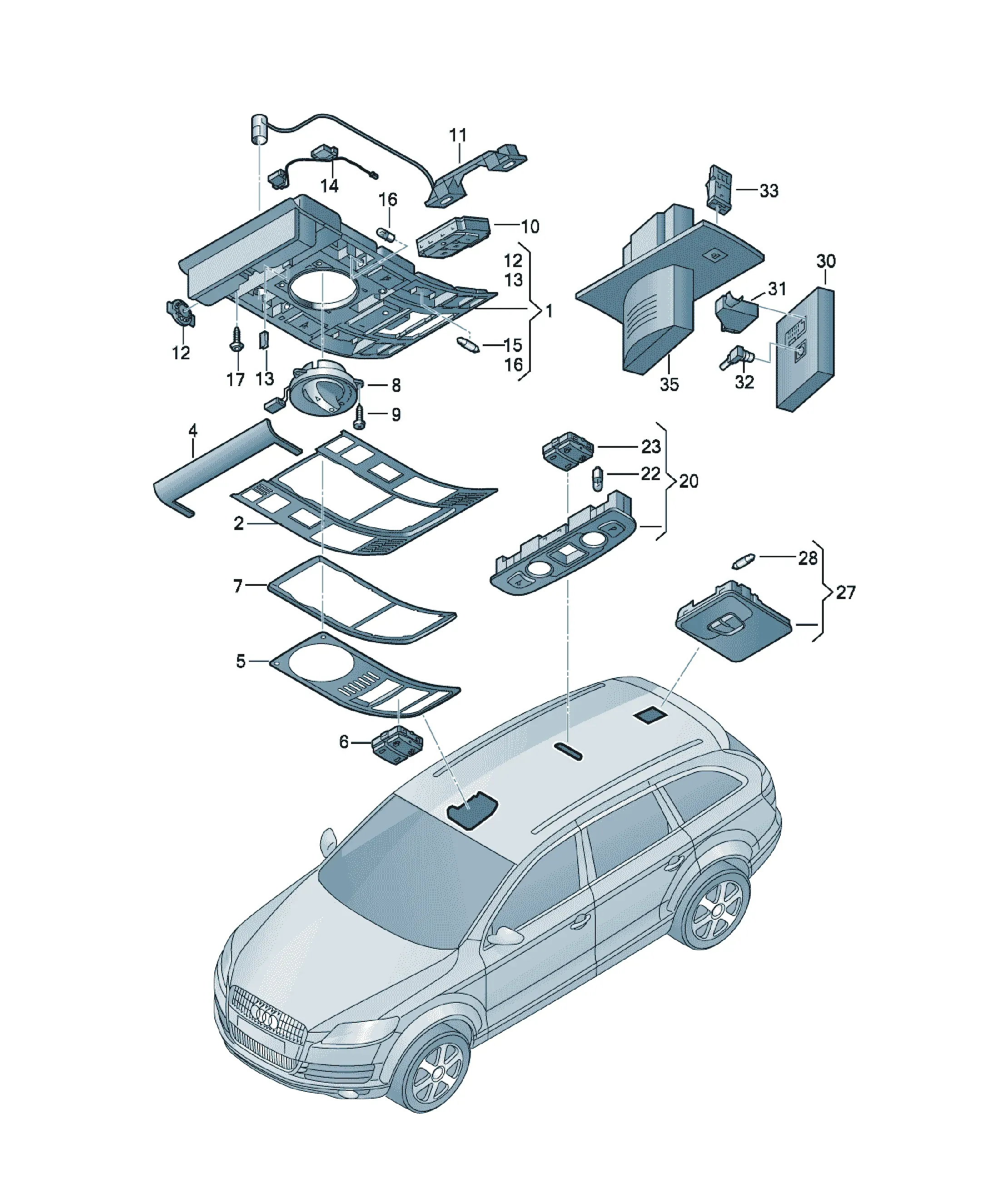 Interior lighting diagram