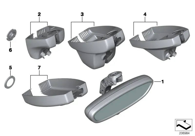 Rear view mirror diagram