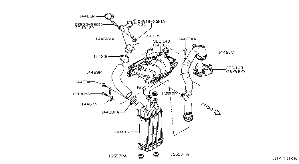Intercooler and Piping diagram