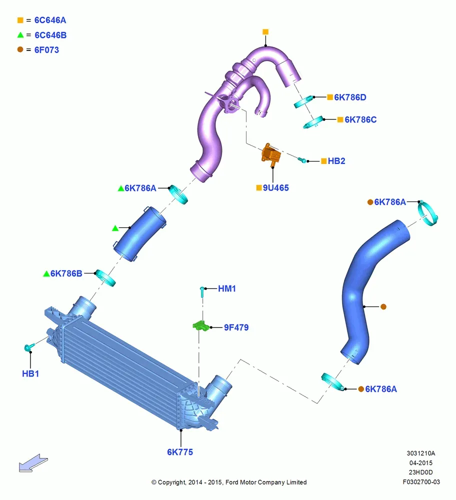 Intercooler And Air Ducts diagram