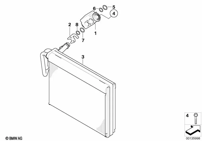 Evaporator and Expansion Valve diagram