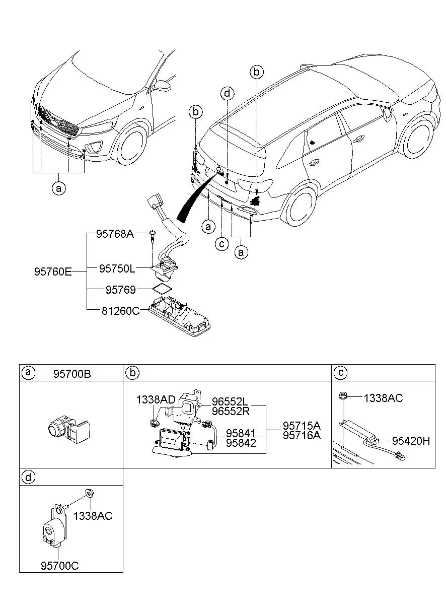 Rear View Camera and Blind Spot System diagram