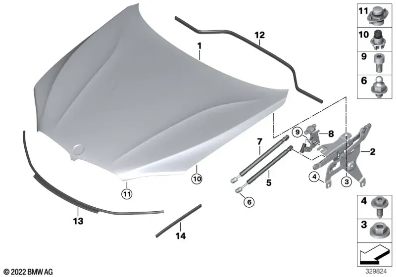 Капот и дополнительные элементы diagram