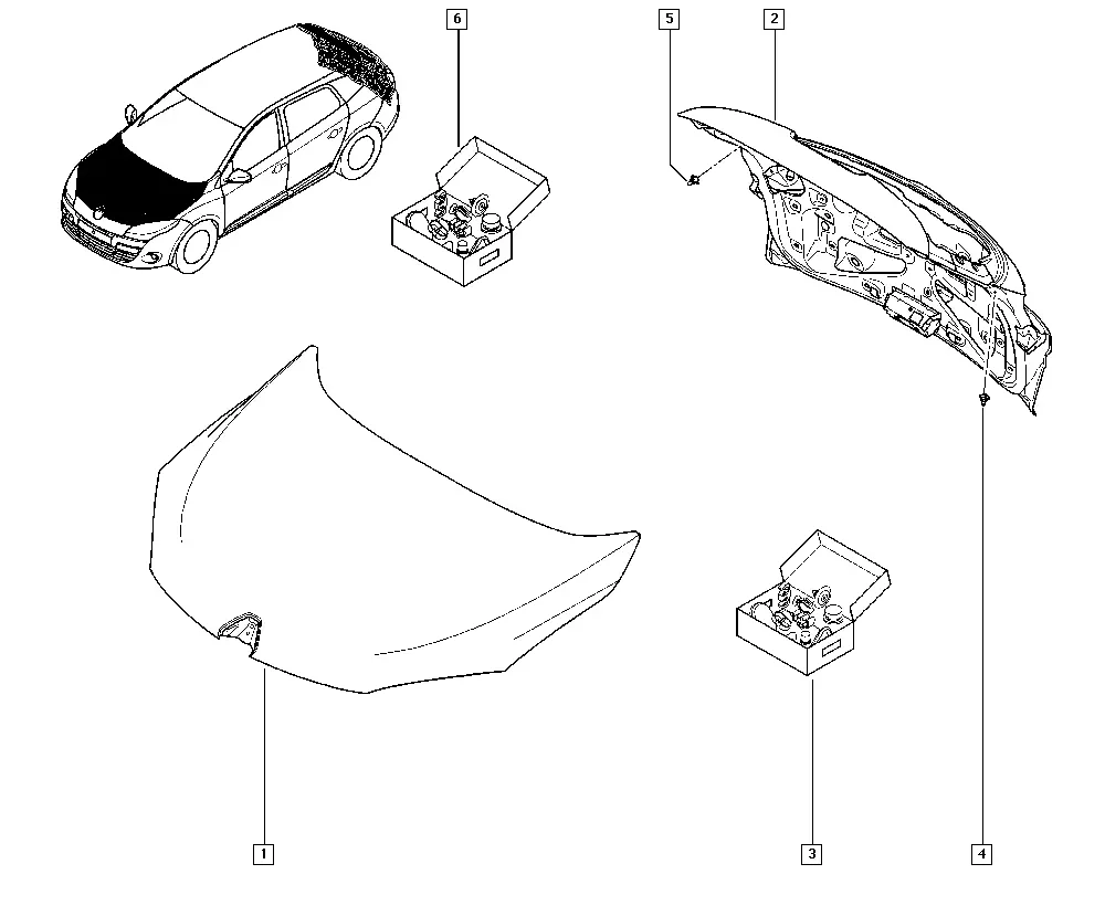Hood and Trunk Lid diagram