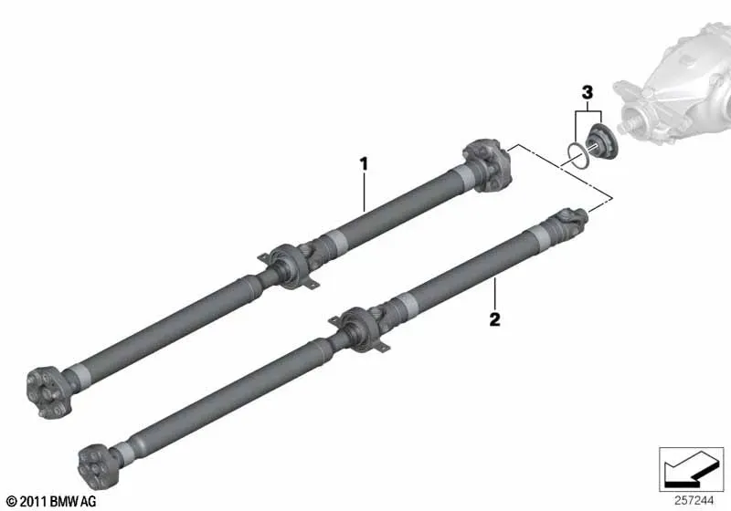 Propeller Shaft and Threaded Nut diagram