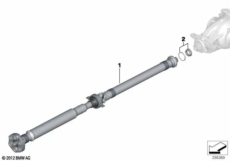 Propeller Shaft and Captive Nut diagram