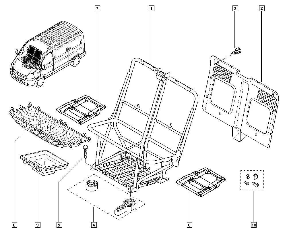 Seat Frame diagram