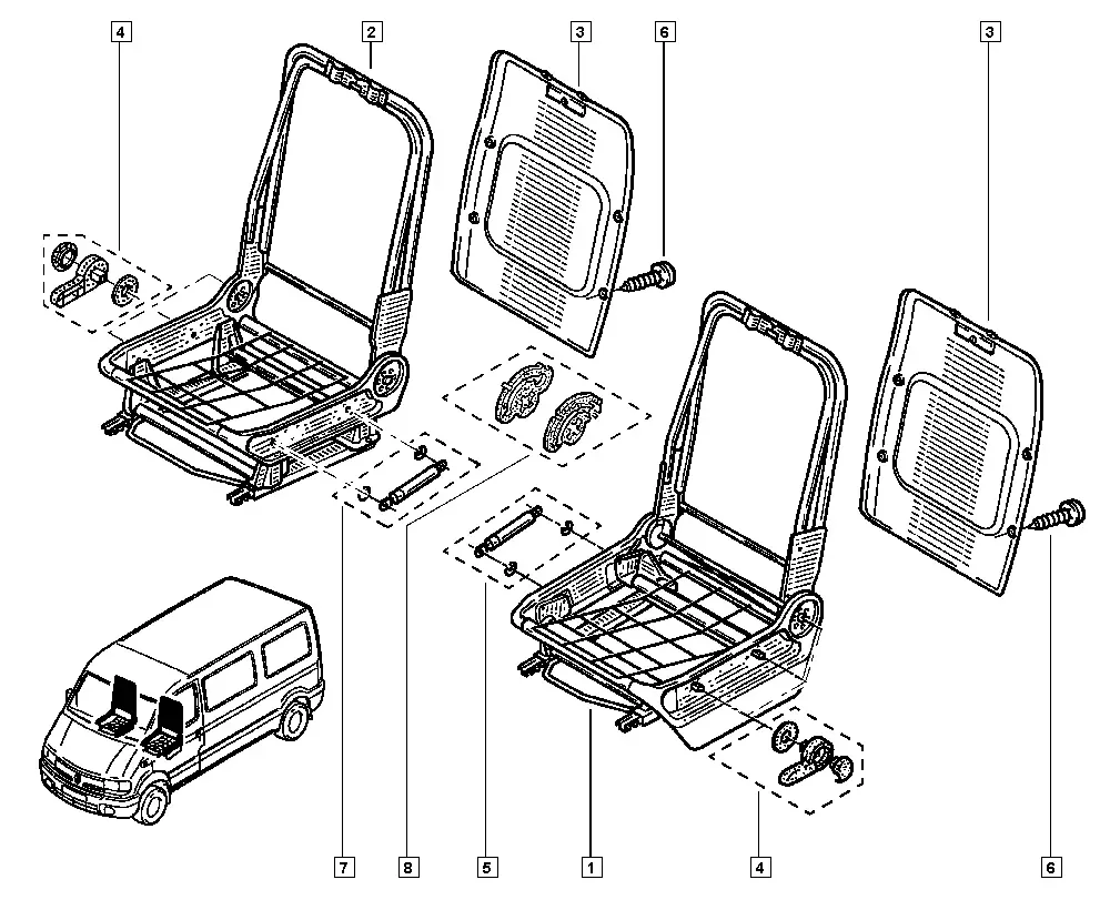 Seat Frame diagram