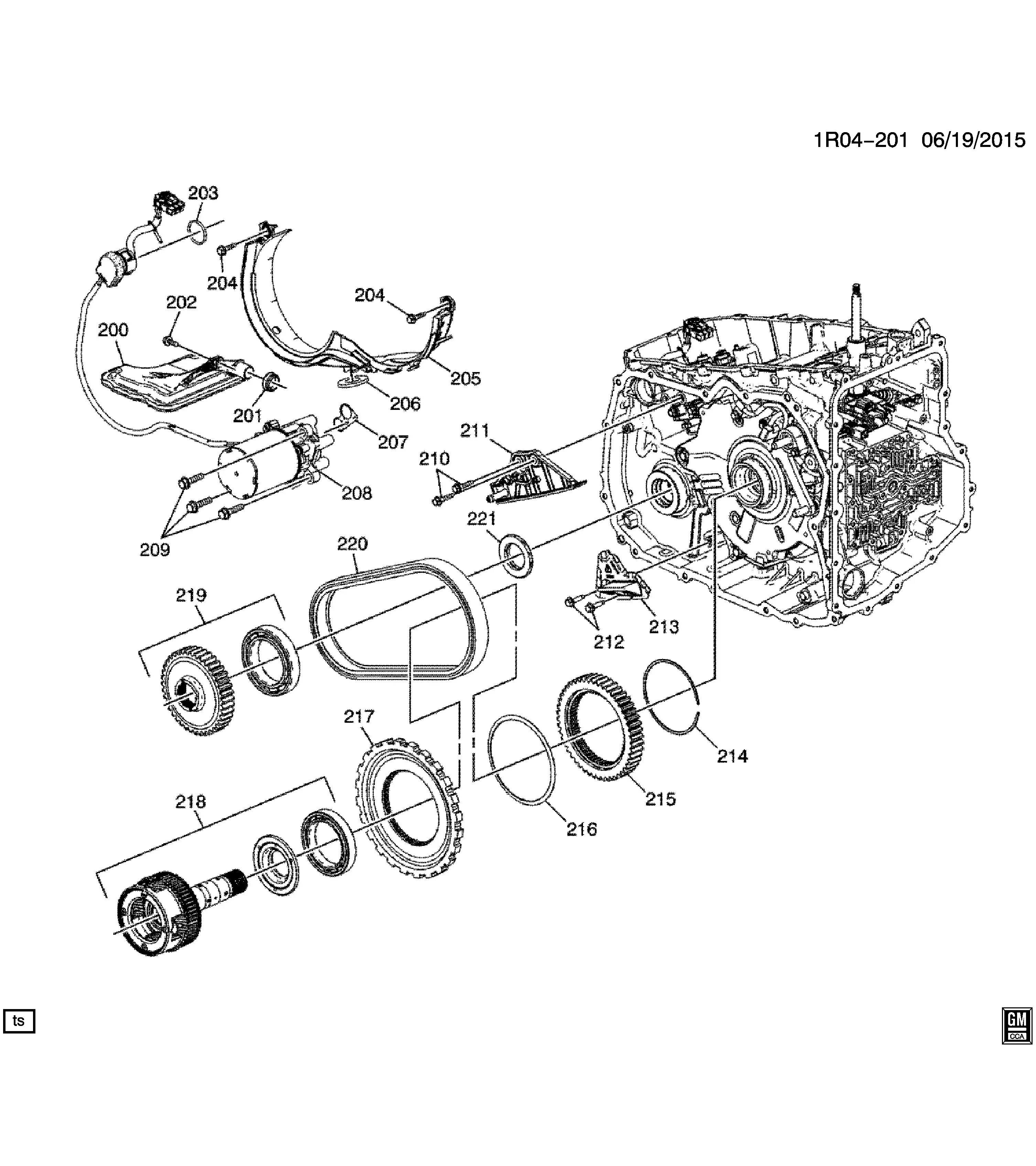 Automatic Transmission Case diagram