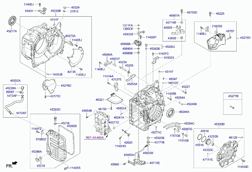 Automatic Transmission Case diagram