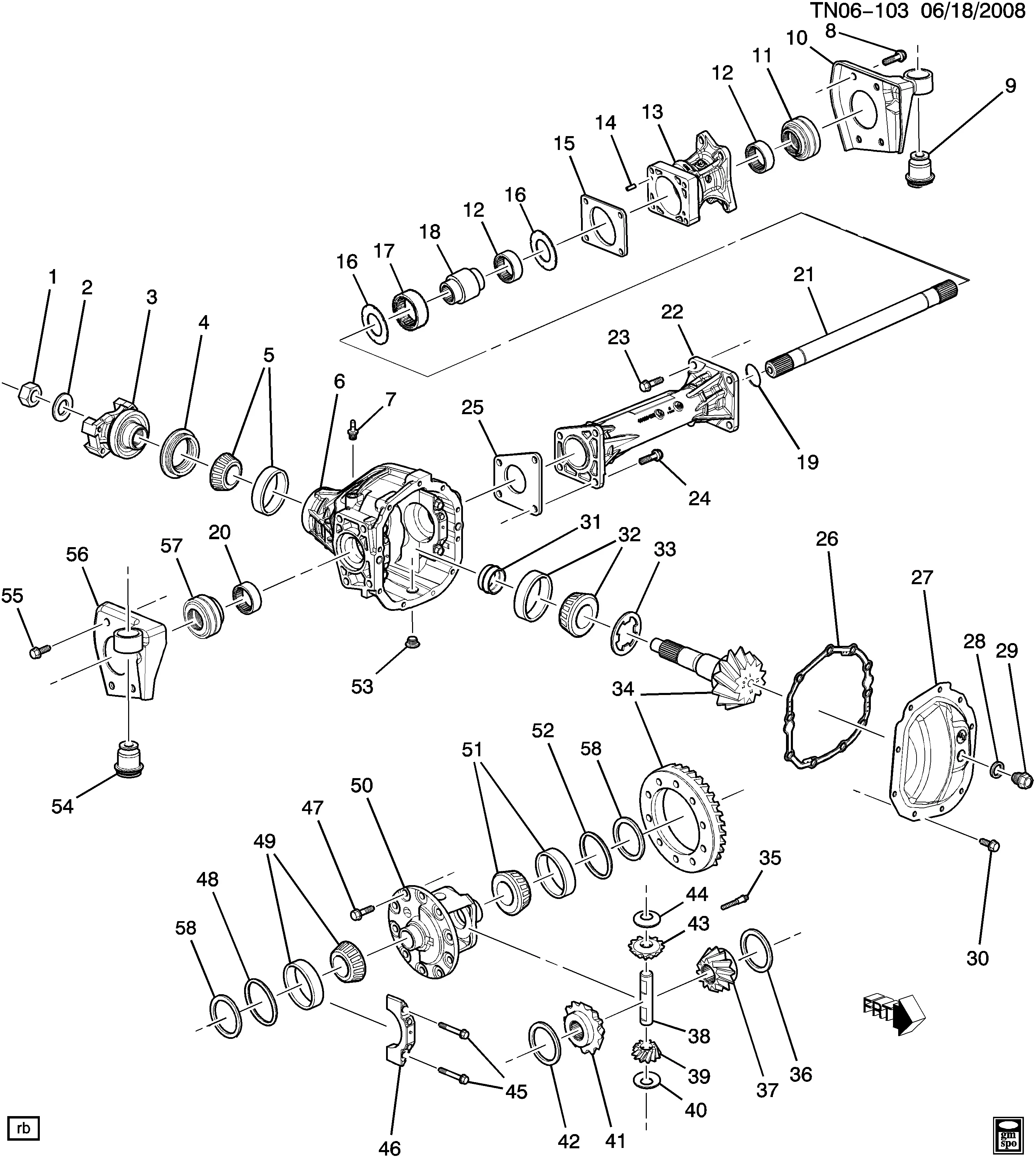 Front Differential Carrier diagram