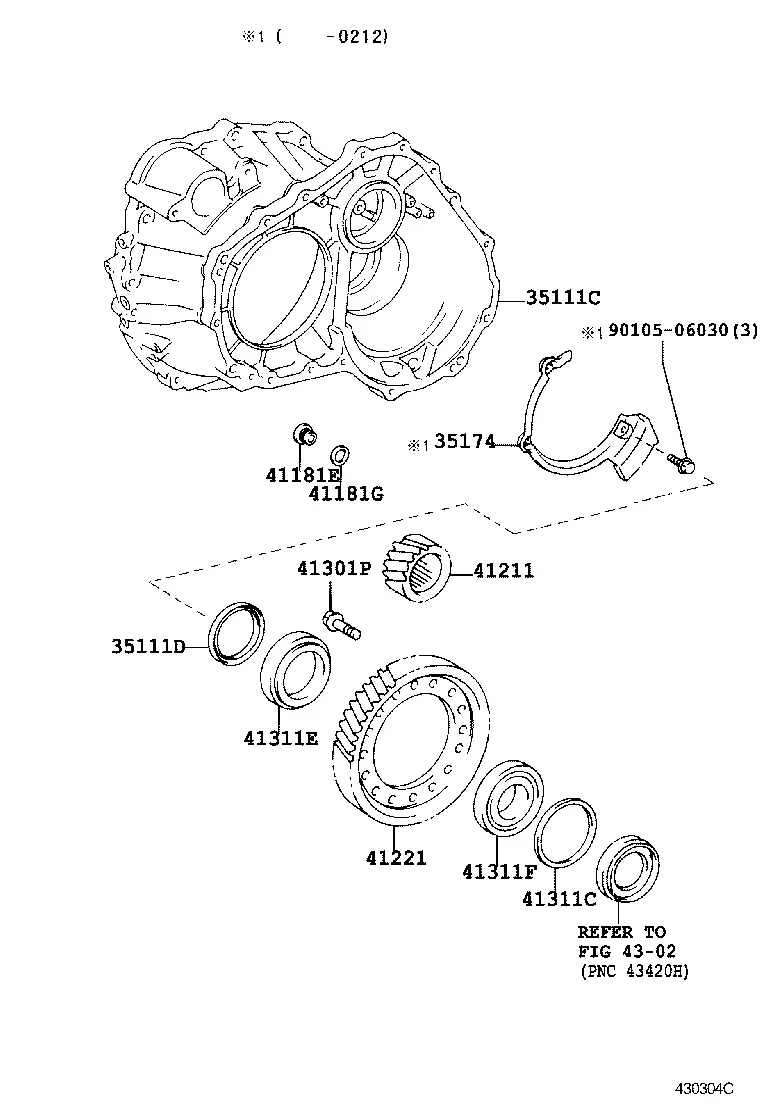 Front Axle Housing and Differential diagram