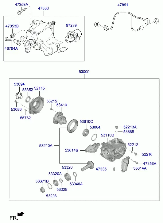 Rear Differential Housing diagram