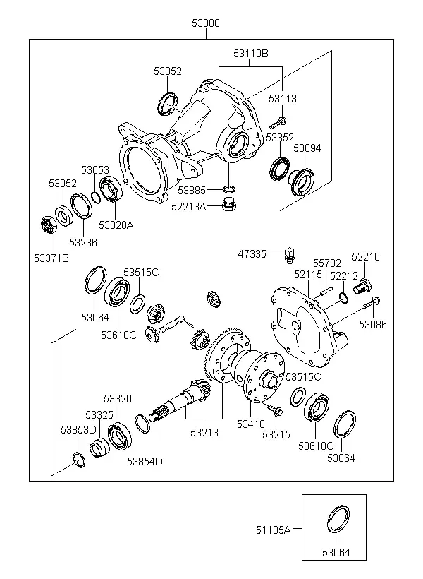 Rear Differential Housing diagram