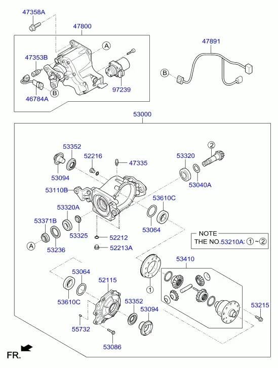 Картер заднего дифференциала diagram