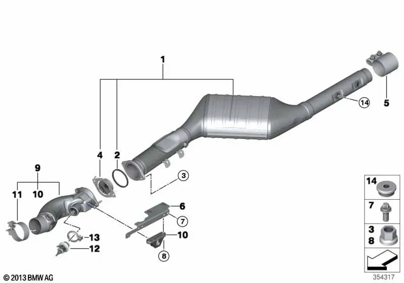 Catalytic Converter and Front Muffler diagram
