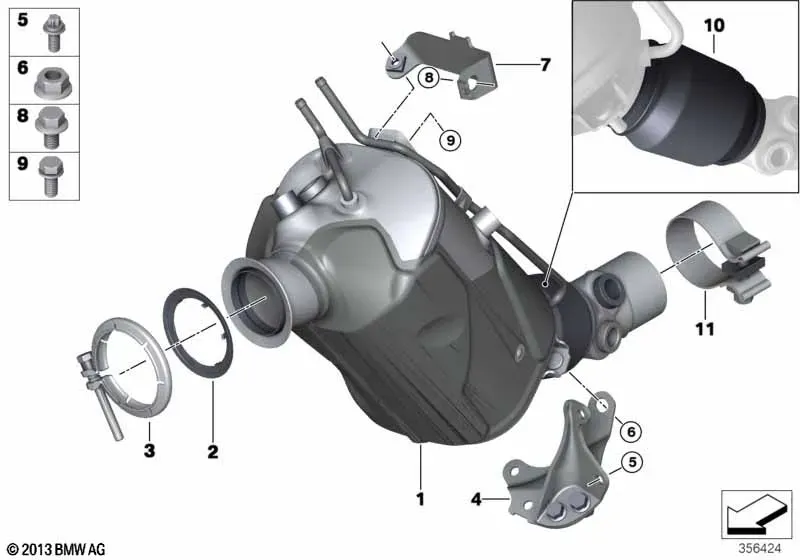 Catalytic Converter and Diesel Particulate Filter diagram