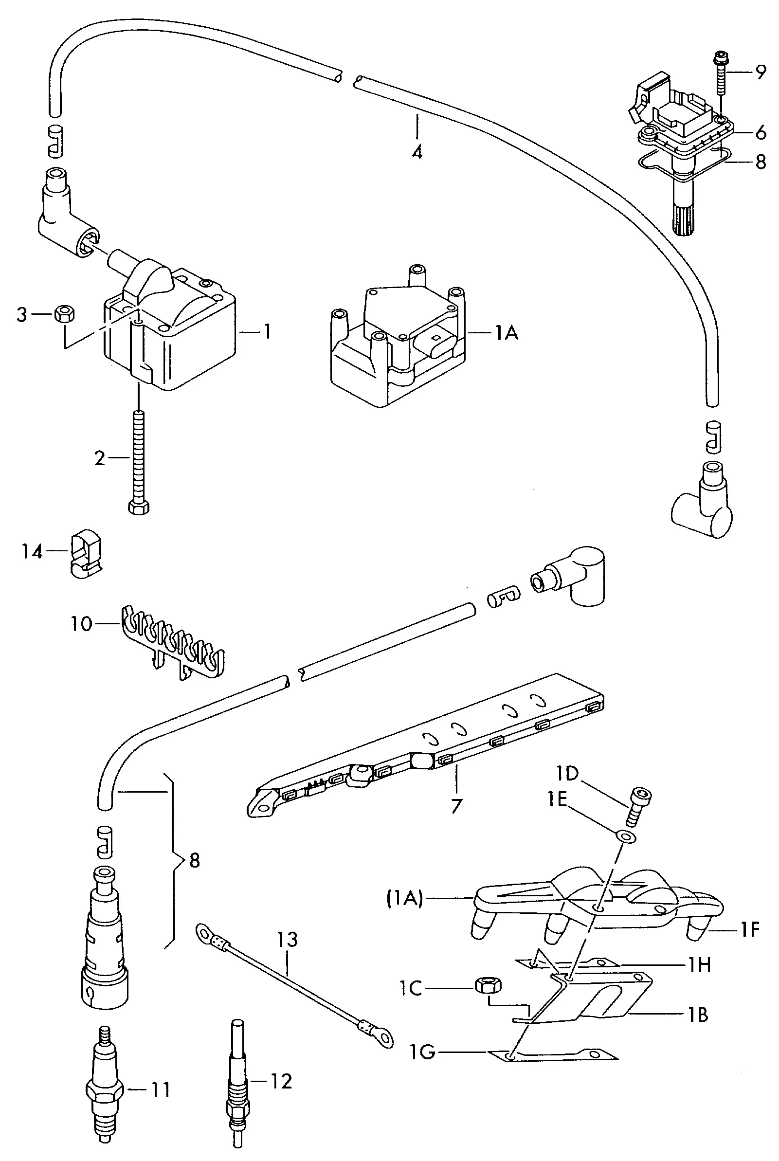 Схема «Катушка и свечи зажигания»
