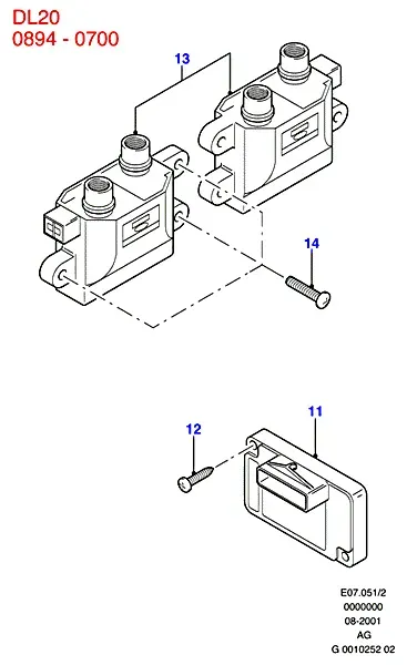Ignition Coil and Spark Plug Wires diagram