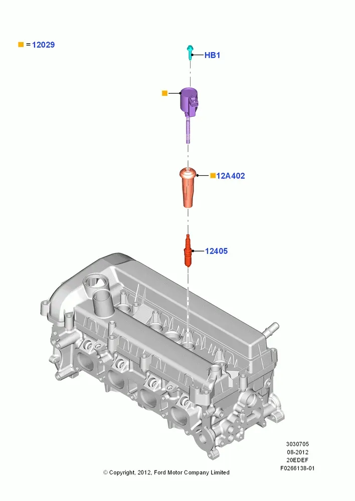 Ignition Coils and Spark Plugs diagram