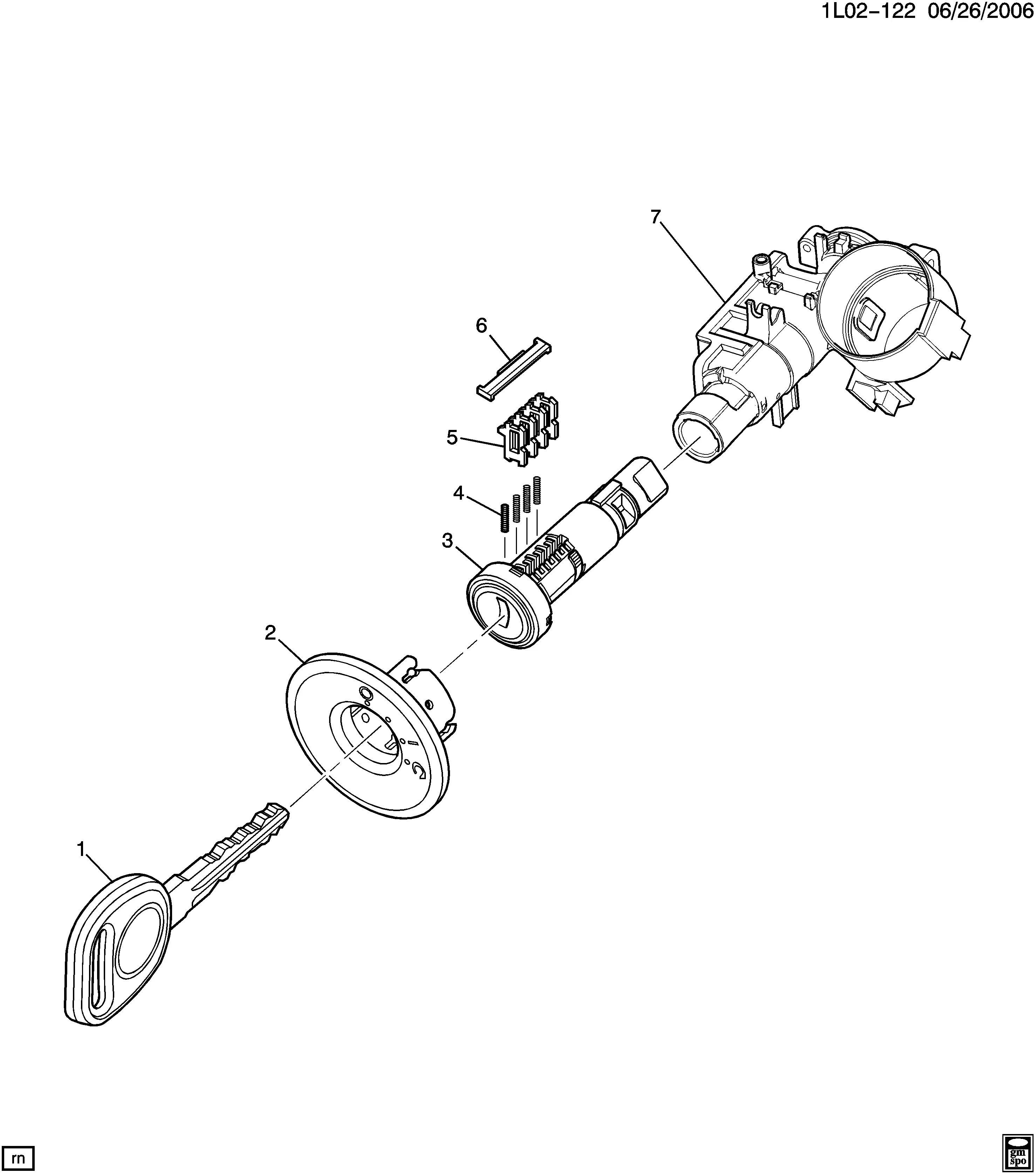 Ignition lock diagram