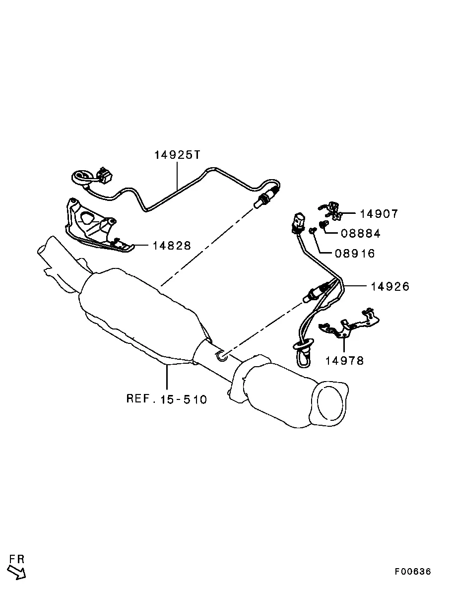 Oxygen Sensors & Mass Air Flow Sensor diagram