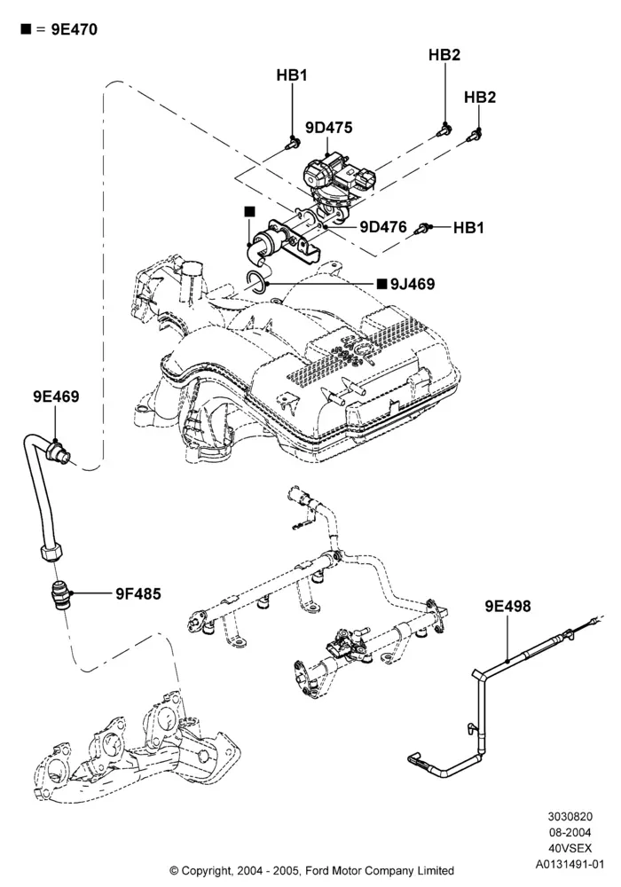 Exhaust Gas Recirculation Valve diagram