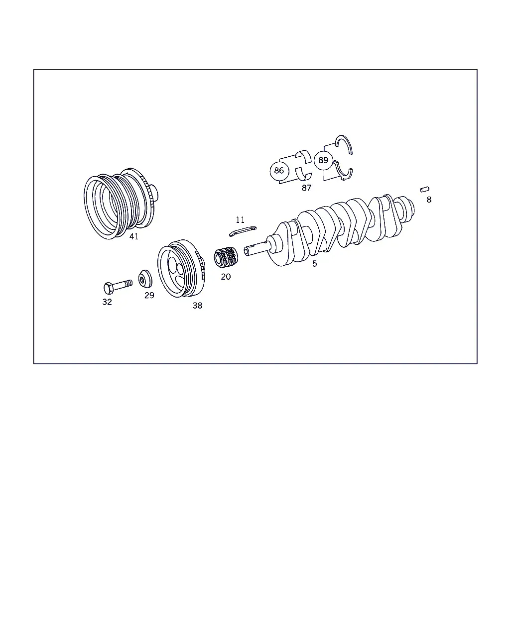 Crankshaft and Flywheel diagram