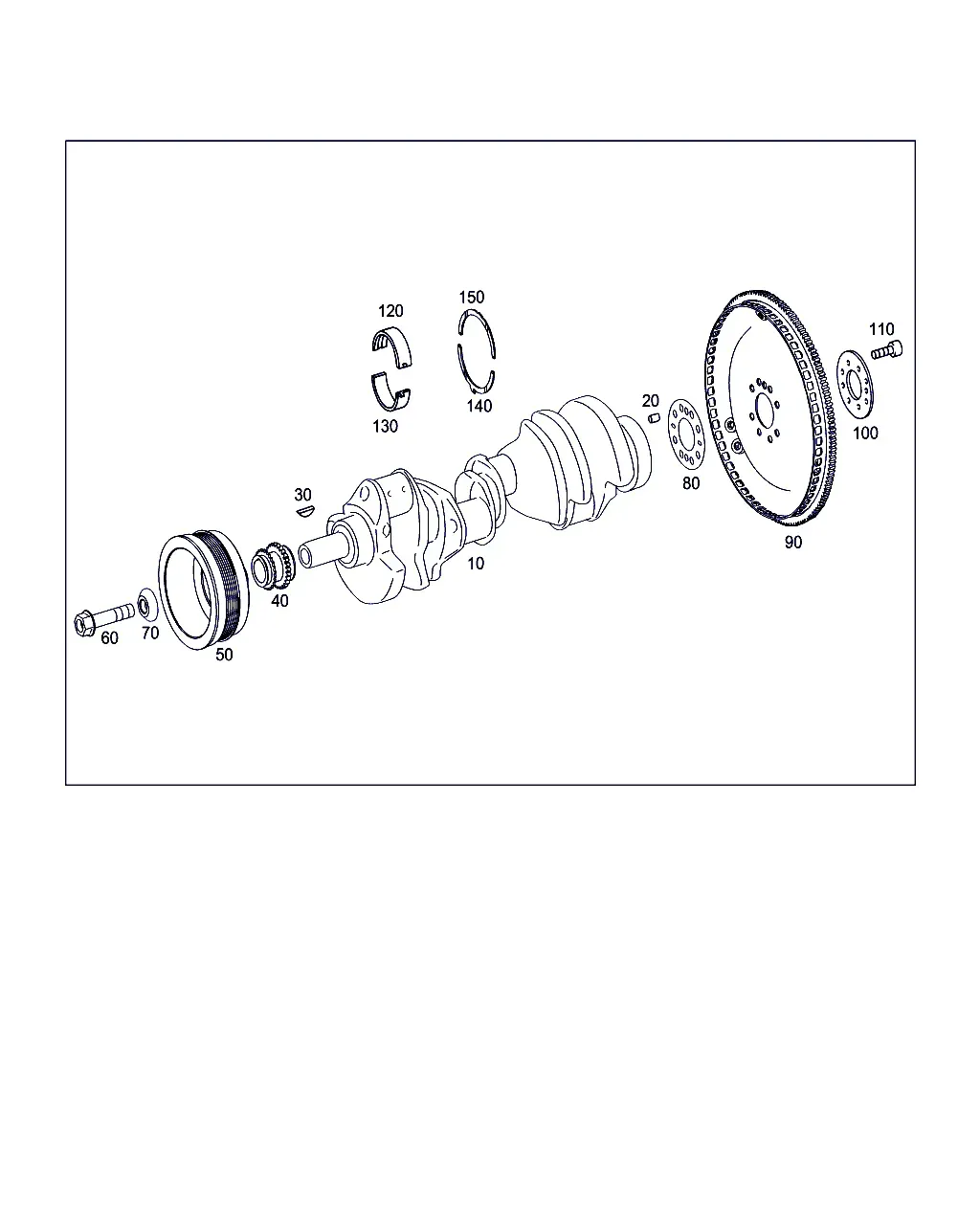 Crankshaft and Flywheel diagram