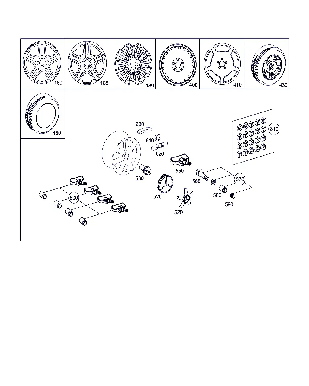 Wheels with TPMS Sensor diagram
