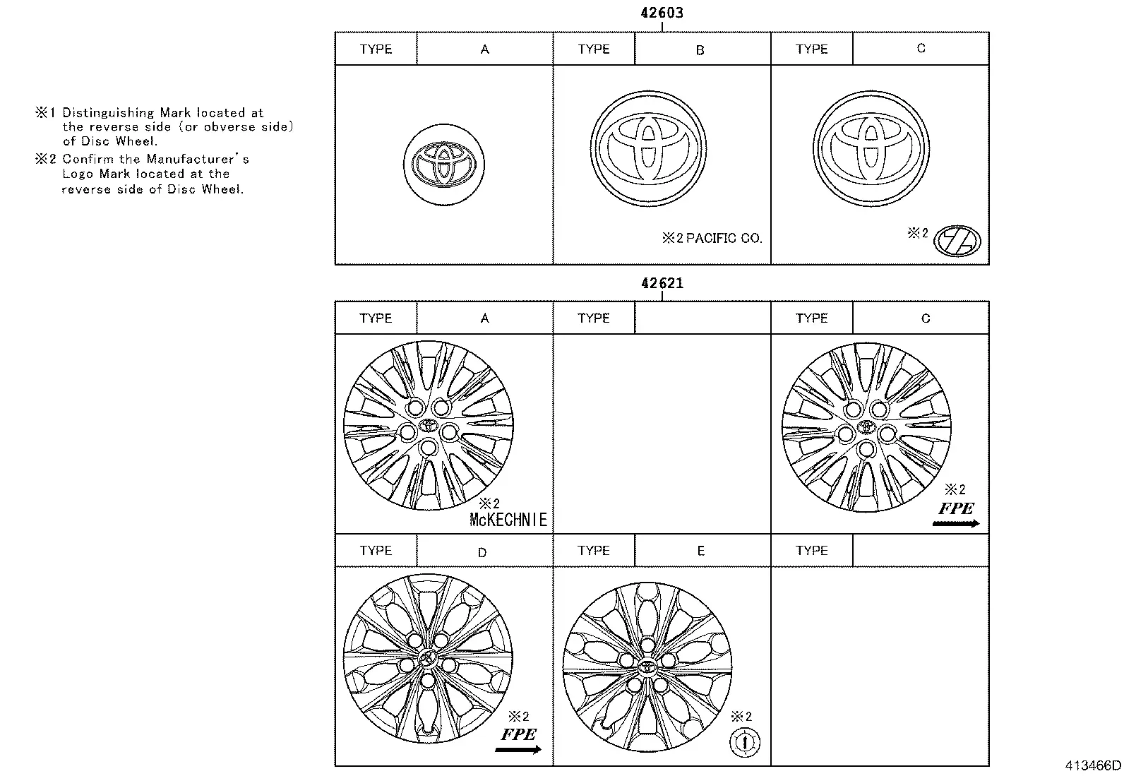 Wheel Disc and Hub Cap diagram